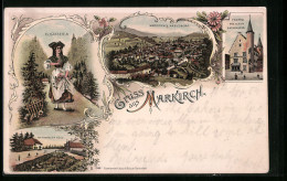 Lithographie Markirch, Vue Générale Vom Kreuzberg, St. Diedeler Höhe  - Other & Unclassified