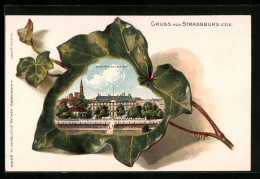 Lithographie Strassburg I. Els., Statthalterpalais,  Vue De Auf Efeublatt  - Autres & Non Classés