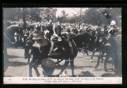 AK HM The King Of Spain, HM The King Of Norway, Hm The King Of The Hellenes, Friday May 20th 1910, Funeral King Edward  - Familles Royales