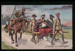 Künstler-AK Arthur Thiele: Öserreichischer Soldat Teilt Zigarette Mit Kriegsgefangenem  - Guerre 1914-18