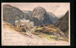 Künstler-Lithographie Themistokles Von Eckenbrecher: Stalheim In Norweg. Berglandschaft  - Sonstige & Ohne Zuordnung