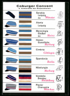 AK Coburger Convent, X. Farbentafel Der Korporationen, Sorbia Leipzig Zu Münster, Plavia-Cheruscia München  - Autres & Non Classés