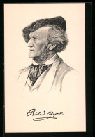 AK Richard Wagner, Profilportrait Mit Mütze  - Artistes