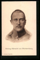 Künstler-AK Herzog Albrecht Von Württemberg In Uniform  - Familles Royales