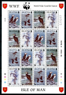 Isle Of Man ZD-Bogen 408-411 Seevögel WWF #IY087 - Autres & Non Classés