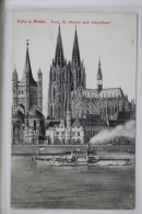 AK Köln Am Rhein Dom, St. Matin U. Stapelhaus 1922 Gebraucht #PJ859 - Autres & Non Classés