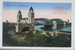 AK Köln Am Rhein Hohenzollernbrücke - Gesamtlänge 413 M Ungebraucht #PJ887 - Other & Unclassified