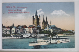 AK Köln Am Rhein Rheinpanorama Feldpost 1914 Gebraucht #PJ869 - Autres & Non Classés