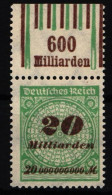 Deutsches Reich 329 A W OR Postfrisch 1/4/1 - 1/5/1 #IR489 - Sonstige & Ohne Zuordnung