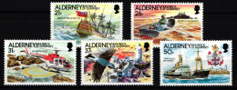 Alderney 49-53 Postfrisch Schifffahrt #JH482 - Alderney