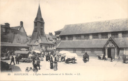 14-HONFLEUR-L EGLISE SAINTE CATHERINE ET LE MARCHE-N T6018-E/0025 - Honfleur