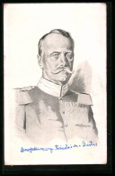 Künstler-AK Grossherzog Friedrich II. Von Baden In Uniform  - Royal Families