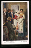 Künstler-AK Felix Elssner: Hermann Und Dorothea V. Goethe, Weinende Frau Wird Von Der Schwiegermutter In Spe Umfasst  - Autres & Non Classés