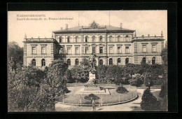 AK Kaiserslautern, Bezirkskommando Mit Bismarckdenkmal  - Kaiserslautern