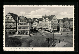 AK Kassel, Strasse Freiheiter-Durchbruch Mit Drahtwerk Linker Und Strassenbahn  - Kassel