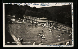 AK Schlangenbad, Schwimmbad Mit Besuchern  - Schlangenbad