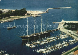 72247616 Travemuende Ostseebad Hafen Segelschiff Fliegeraufnahme Travemuende Ost - Luebeck