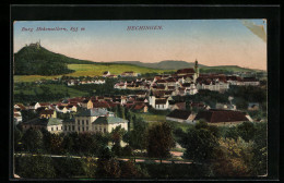 AK Hechingen, Teilansicht Mit Burg Hohenzollern  - Hechingen