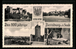 AK Bernburg A. D. Saale, Schloss Mit Saalepartie, Till-Eulenspiegel-Turm, Bärenzwinger  - Bernburg (Saale)