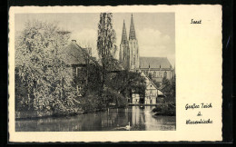 AK Soest, Grosser Teich Und Wiesenkirche  - Soest