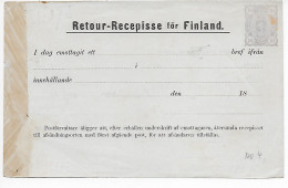 Retour-Recepisse För Finland, No 4 - Other & Unclassified