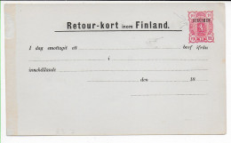 Blanko Retour-Kort Finland - Specimen - Sonstige & Ohne Zuordnung