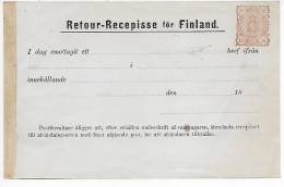 Retour-Recepisse För Finland, 18xx - Autres & Non Classés