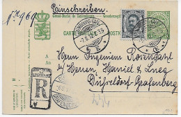 Einschreiben Luxemburg 1912 Nach Düsseldorf - Altri & Non Classificati