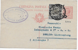 Cartolina Postale Tripoli 1925 Nach Berlin - Chemische Werke - Zonder Classificatie