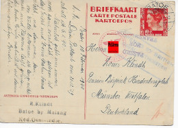 Briefkaart Batoe By Malang 1940 Nach Münster, OKW Und Britische Zensur - Autres & Non Classés