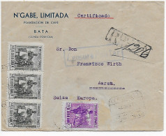 Bata (Guinea) Einschreiben Nach Aarau/CH, Zensur, 1941 - Equatorial Guinea