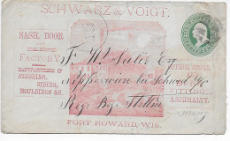 Privat Bedruckter Umschlag: Fort Howard, Wis 1880 - Autres & Non Classés