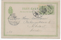 Postkarte Kopenhagen 1892 Nach Dresden - Other & Unclassified