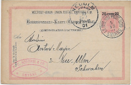 Levante Smirne 1901 Nach Neu-Ulm - Oriente Austriaco