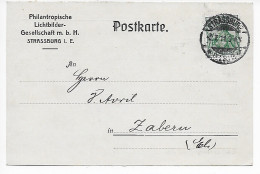 Philatropische Lichtbilder, 1911 Straßburg Nach Zabern - Covers & Documents