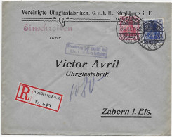 Straßburg Elsaß, Zensur 1915 Nach Zabern Elsaß - Lettres & Documents