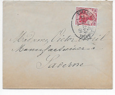 Bahnpost Strassburg/Els. Nach Basel, 1909 - Lettres & Documents