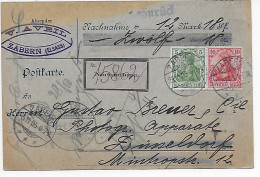 Nachname Postkarte Von Zabern Nach Düsseldorf 1905 Und Zurück - Covers & Documents