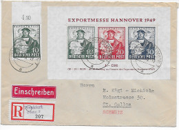 Block 1, Einschreiben Frankfurt Nach St. Gallen/CH, 1949 - Lettres & Documents