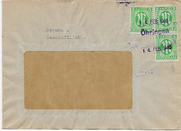 Brief Aus Öhringen, 1946, Rückseitig Nelken, Rosen, Hohenloher Nelkenkultur - Lettres & Documents