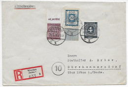 Werdau Einschreiben 1946, Rückseitig: Stempel Poststelle Dürrhennersdorf - Covers & Documents
