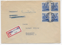 Halle 20.6.48 Letzer Tag Für Wertbriefe, Einschreiben-Bielefeld, Siehe Rückseite - Covers & Documents