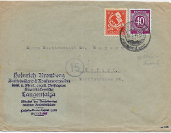 Langensalza SBZ 1946 Nach Erfurt, MiF - Covers & Documents