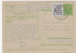 BiZone: Agenturstempel Kührstedt/Wesermünde 1945 Nach Vornholz - Brieven En Documenten