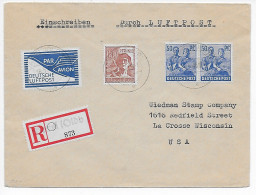 Varel/Oldenburg Einschreiben Luftpost Nach La Crosse/Wisc, 16.5.48 - Covers & Documents