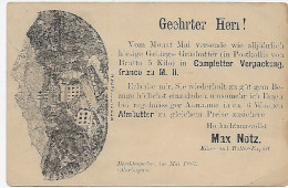 Zudruck Ganzsache Von Berchtesgaden Nach Sommerfeld, Almbutter 1883 - Lettres & Documents