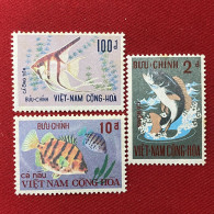 Stamps Vietnam South (Native Fish- 16/11/1971) -GOOD Stamps- 1set/3pcs - Vietnam