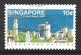 SINGAPOUR. N°508 Oblitéré De 1987. Vue De Singapour. - Singapore (1959-...)