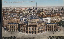 71544446 Wien KK Hofburgtheater Und Panorama Vom Rathaus  - Sonstige & Ohne Zuordnung