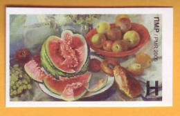 2006 Moldova ; Moldavie ; Moldau Transnistria  Foinitsky. Artist. Still. Watermelon. Apples. Grapes.mint - Ernährung